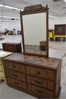 Stanley 6 Drawer Dresser w/ Mirror (smoke damage)
