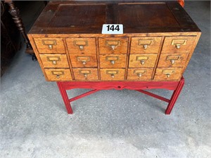 Oak Antique Library Card Cabinet