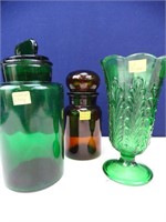 Vintage Glass Jars & Vase