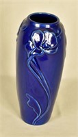 Van Briggle Cobalt Poppy Vase