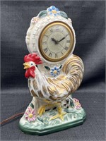 Vintage United Clock Ceramic Rooster Clock