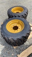 Skid Steer Tires and Rims 10-16.5 N- Times 4