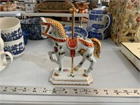 Old Country Rose Carousel Horse figurine