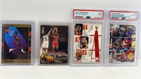 4 NBA CARDS 2 ARE GRADED 8 & 9