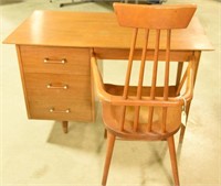 Lot #56 - Mid Century Modern Fruitwood desk