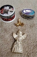 Pill holder, jewelry  box, angel and bunnies