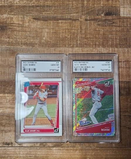 2x 2021 Donruss Alec Bohm rookie cards