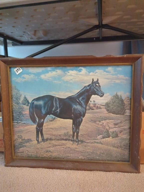 18x22 wood frame horse picture