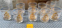 11 - LOT OF 9 GLASSES (U10)