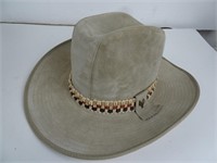 Leather Suede Cowboy Hat Size 6 7/8