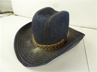 Denim "The Rustler" Cowboy Hat Size 7 1/8