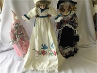 Selection of 3 Porcelain Dolls