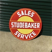 Original double sided enamel Studebaker sign
