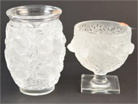 Lot #2182 - (2) Lalique France signed frosted