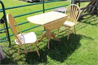 Round  Drop Leaf Table & Chairs