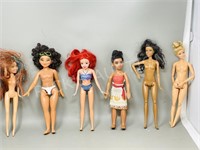 collection of dolls - Mattel & Disney - 10"
