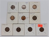 10- Wheat Pennies