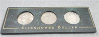 Eisenhower Dollar Set, includes 3 Dollars, 1977,
