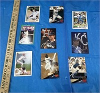 9 Assorted Sports Cards, Some of Baseball Greats