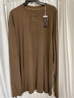 2-Button Long Sleeve Pullover 3XLT