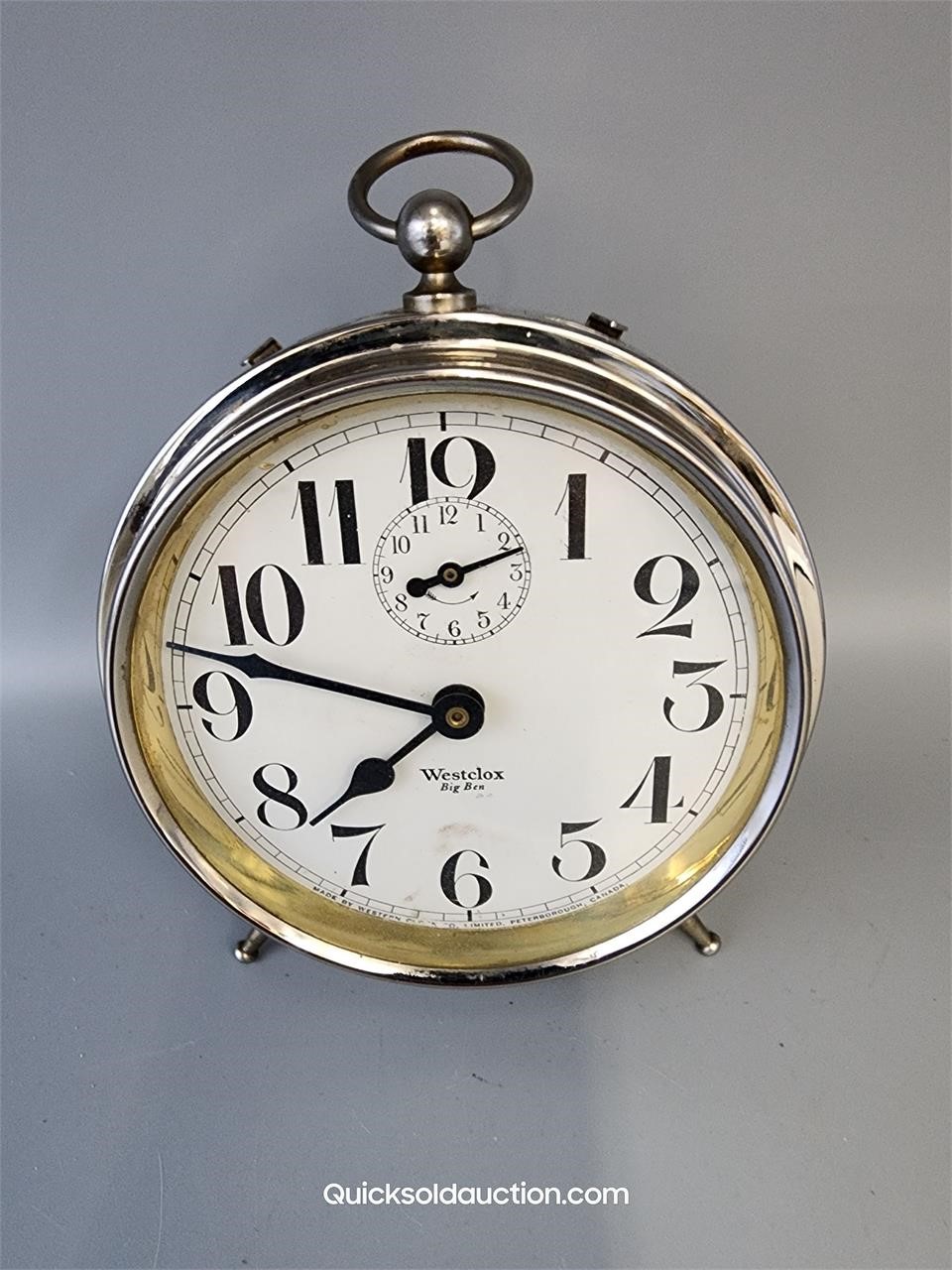 Canadian 1930's Big Ben Alarm Clock Working