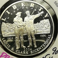 2004 Silver Dollar Proof Lewis & Clark