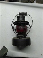 Handlan St Louis lantern with red globe