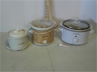 3 small dip size crock pots