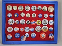 (39) Vintage Political Buttons/Pins