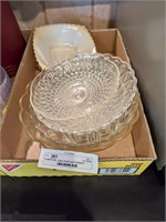 glass bowls and milkglass
