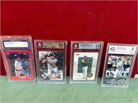 4 GRADED BASEBALL CARDS