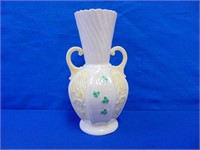 Belleek Handled Vase ( Green Mark 1946 - 1955 )