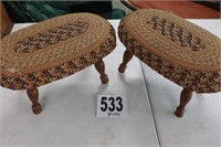 (2) Vintage Foot Stools(R1)