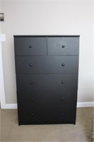 Black matte 6 drawer chest, 31 X 19 X 48.25"H