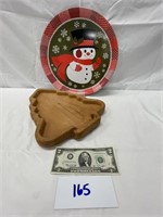 Snowman Serving Tray (NICE), Wood Cheese Tree