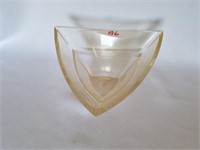 Triangle Shape Bohemia Glass Candy Dish