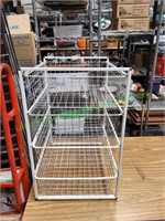 4-Tier Rack w/ Wire Storage Baskets