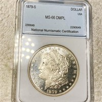 1879-S Morgan Silver Dollar NNC - MS 66 DMPL