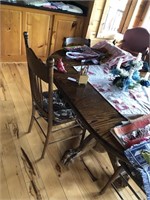 4 Ft. Claw Foot Table and 4 Chairs All Chairs Do