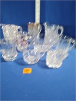 Pitcher collection creamer hobnail clear glass lot