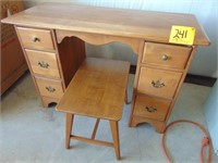 Vintage/Antique Wood Desk and Bench