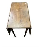 Oak Drop Leaf Table,  17.5 x 30.5 x  31 in.