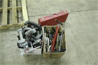(2) BOXES HAND TOOLS WITH POWER TOOLS UNKNOWN