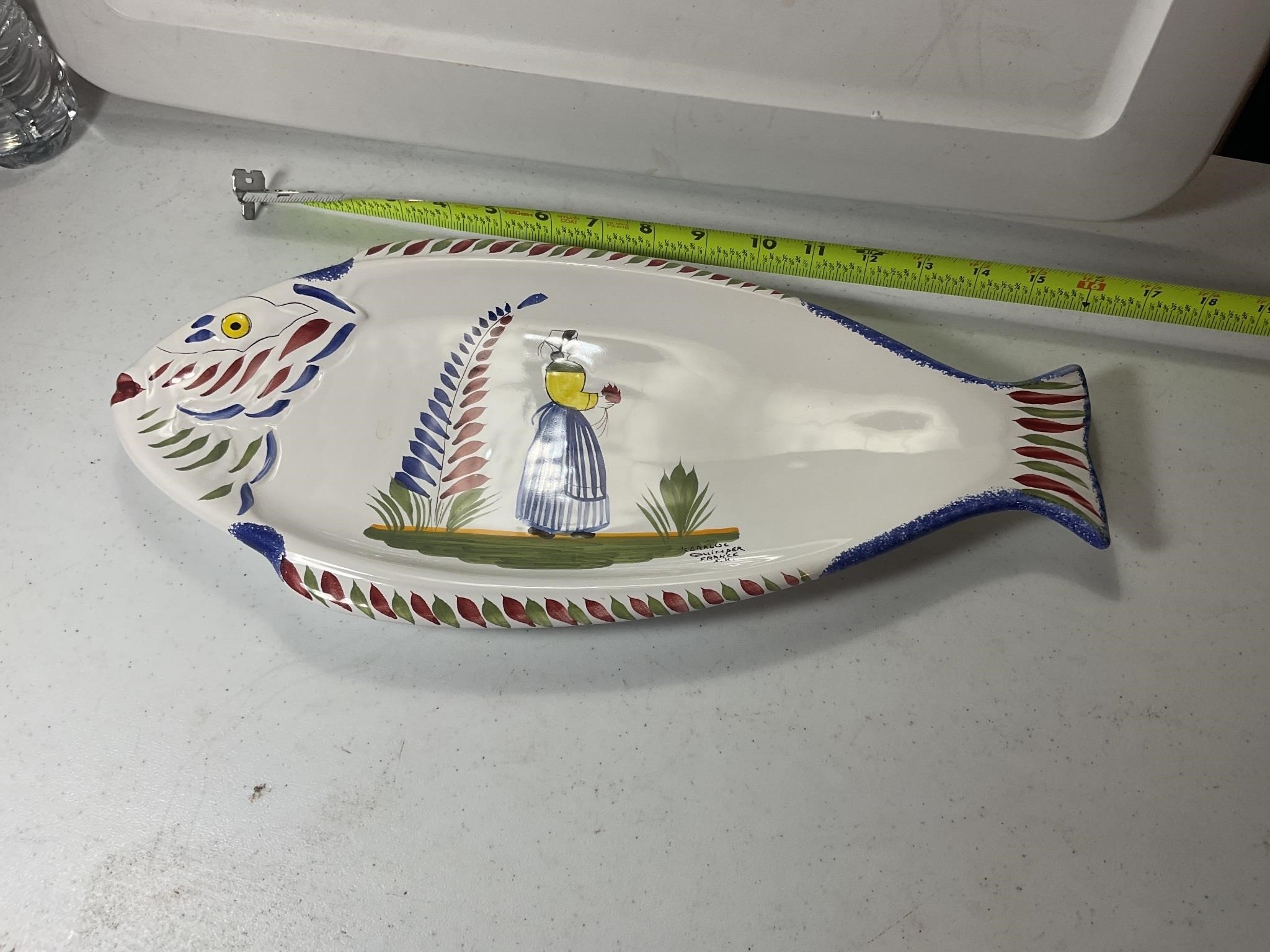 Henriot Quimper Keraluc Long Fish Platter