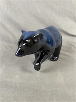 Blue Mountain Pottery Blue Black Walking Bear