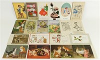20 Vintage Post Cards - All Used and Postmarked