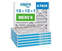 Aerostar 12x12x1 MERV 8 Pleated Air Filter, AC