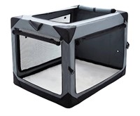 24 inch 3-Door Collapsible Dog Crate for Small