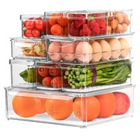 12-pack Stackable Fridge Organizer with 5 l