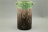 Majolica Vase with Fleur de Lis Decoration